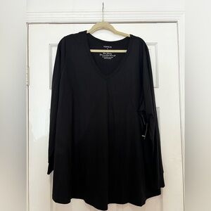 Torrid Classic Black Long Sleeve V-Neck Top
